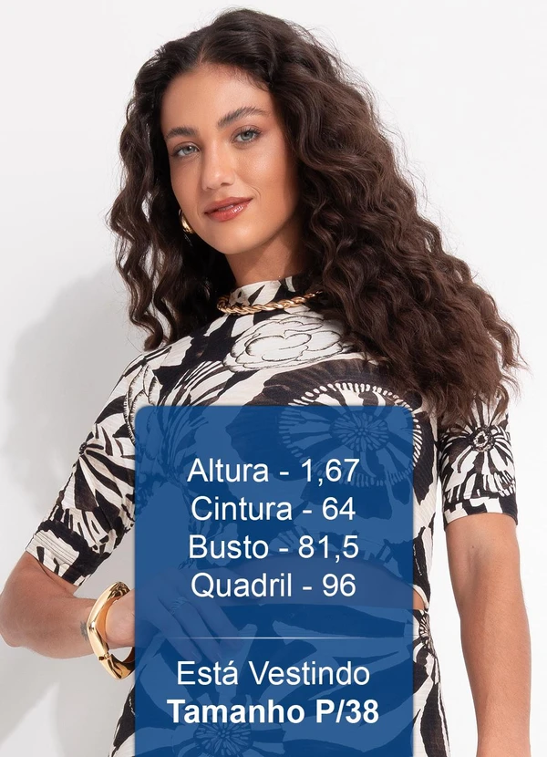 Farm - Blusa Cropped Flora Preto 5