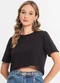 Select - Blusa Cropped Lisa Amarelo - variação: Preto