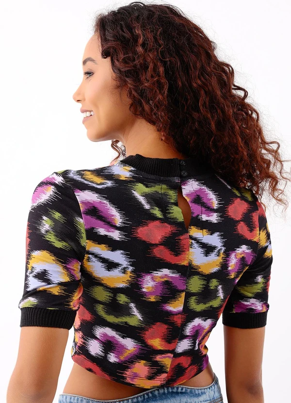 Farm - Blusa Cropped Onca de Cor 2