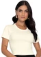 Rovitex - Blusa Cropped Ribana Básica Bege - variação: Bege