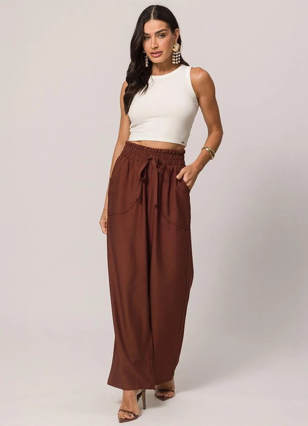 Doce Trama - Blusa Cropped sem Manga em Ribana Casual Branco 3