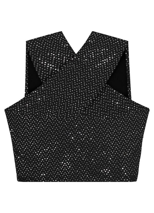 Endless - Blusa Cropped Transpassada Preto 5