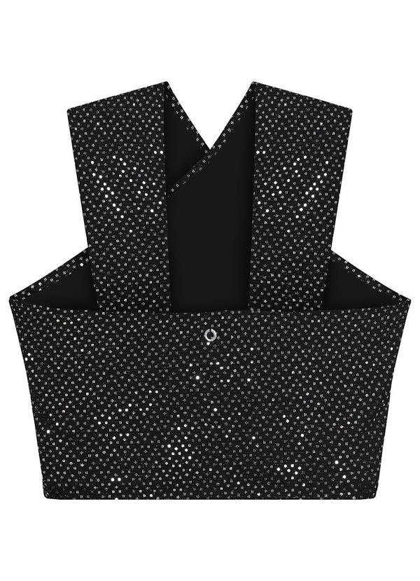 Endless - Blusa Cropped Transpassada Preto 6
