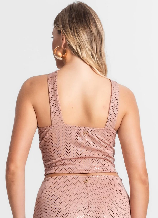 Endless - Blusa Cropped Transpassada Rose Gold 2