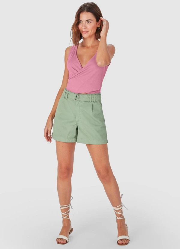 Malwee - Blusa Cropped Transpassada Rosê 2