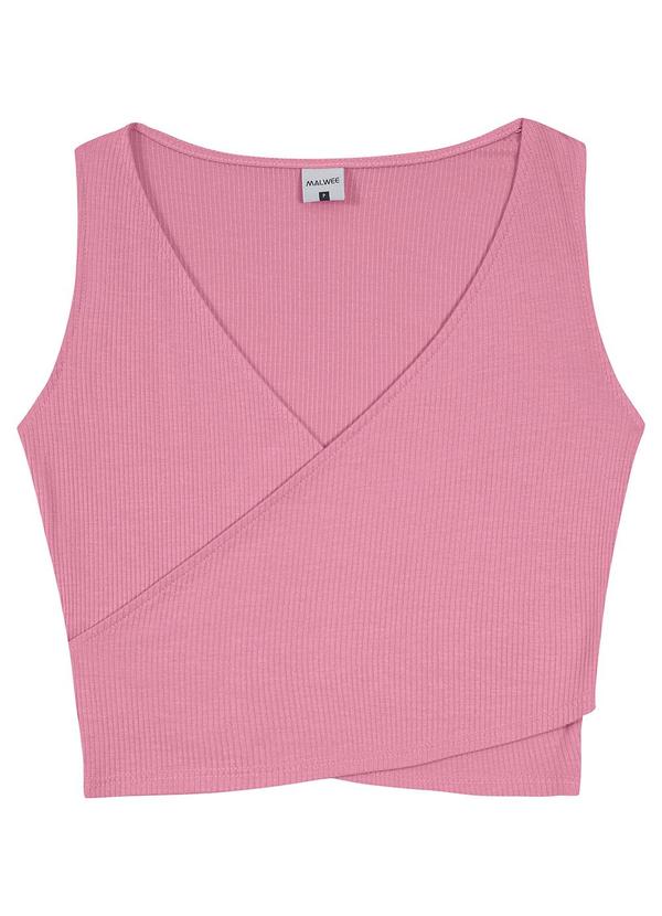 Malwee - Blusa Cropped Transpassada Rosê 3