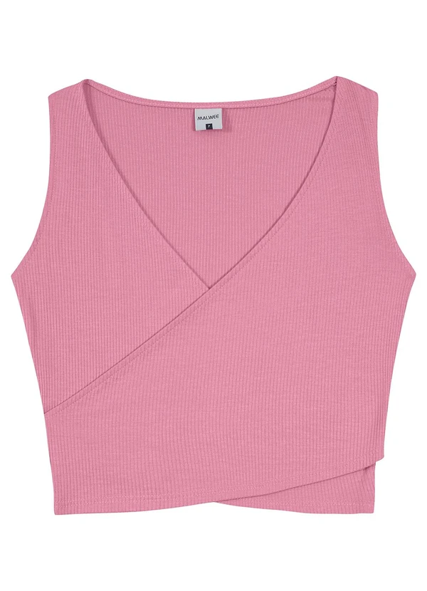 Malwee - Blusa Cropped Transpassada Rosê 3