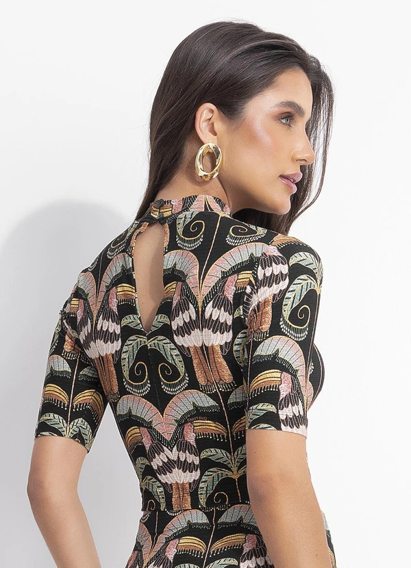 Farm - Blusa Cropped Tucano Real Preto 2