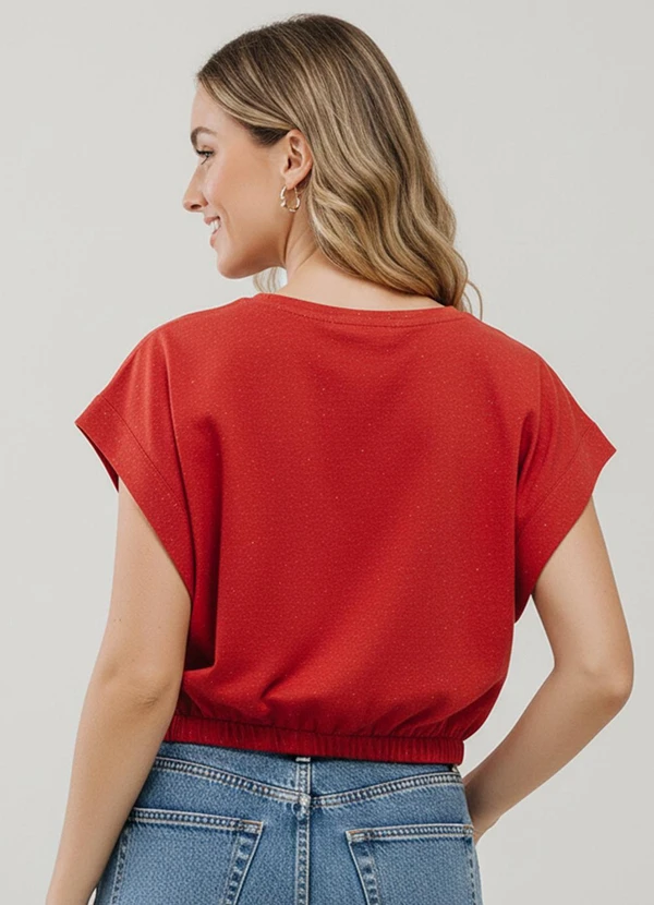 Fakini - Blusa Cropped Vermelho Claro 2