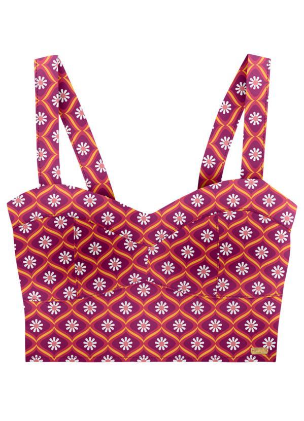 Angel - Blusa Cropped Viscose Estampado