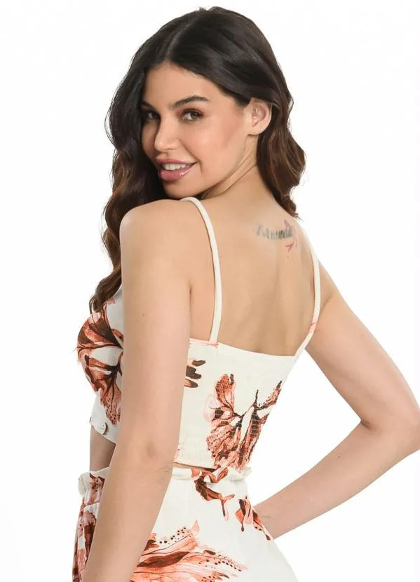 Endless - Blusa Curta de Alça Laranja 2