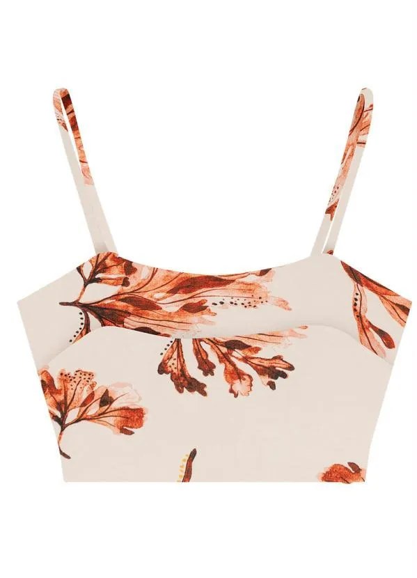 Endless - Blusa Curta de Alça Laranja 3