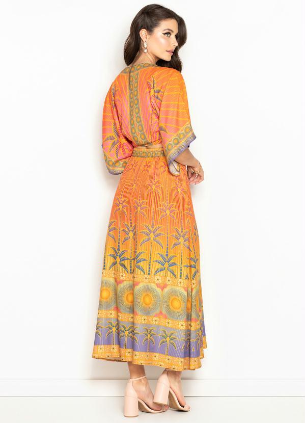 Farm - Blusa de Viscose no Solarium Laranja 4