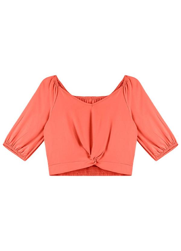 Rezzato - Blusa Elegant Tie Adulto Feminino Laranja