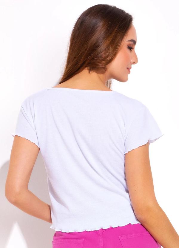Bimini - Blusa em Ribana Canelada Branco 2