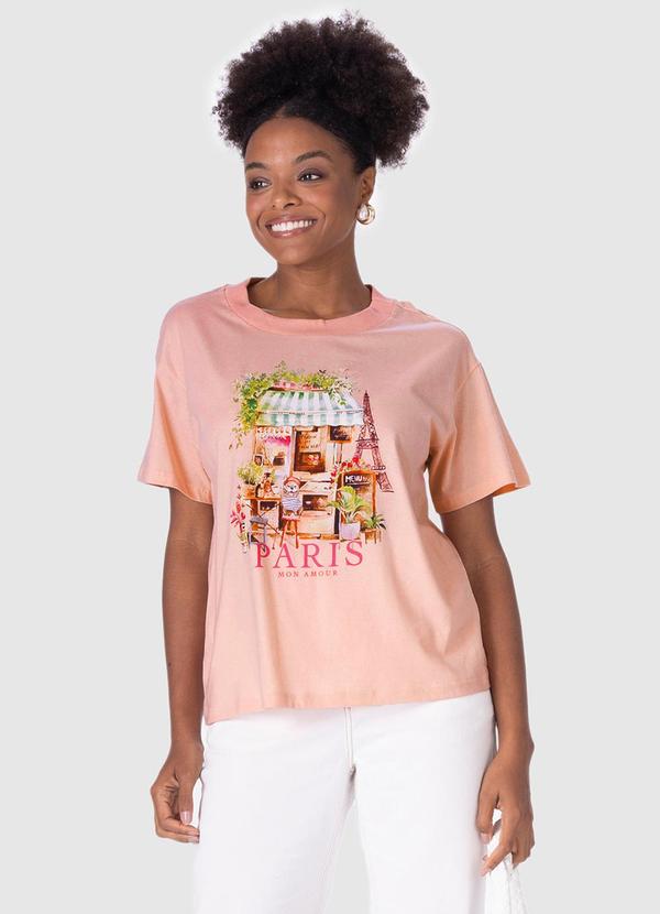 Malwee - Blusa Feminina Box Paris Rosa