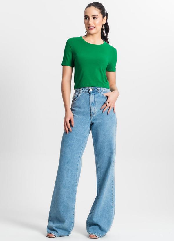 Rovitex - Blusa Feminina Cropped Cotton 30 Básica Verde 3