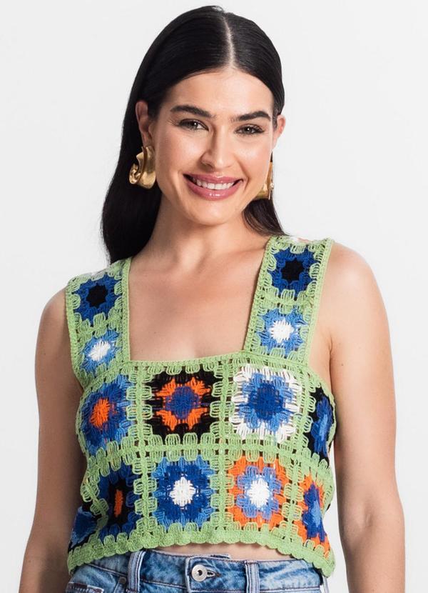 Rovitex - Blusa Feminina de Crochê Verde