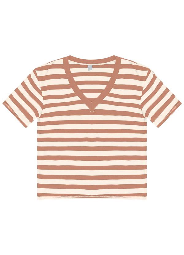 Rovitex - Blusa Feminina em Ribana de Viscose Marrom