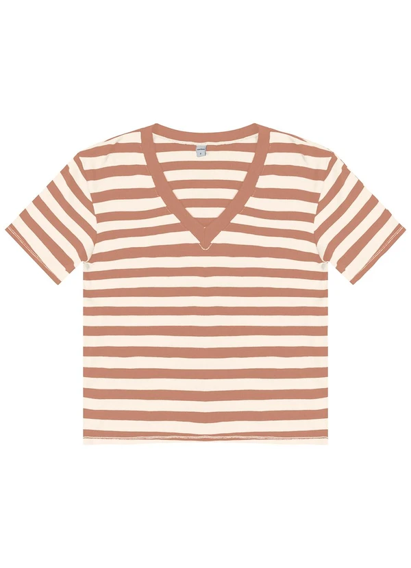 Rovitex - Blusa Feminina em Ribana de Viscose Marrom