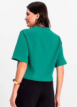 Rovitex - Blusa Feminina em Twill Cey Verde - ROVITEX