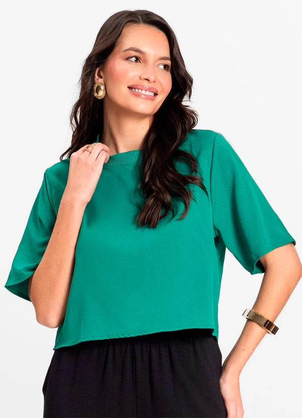 Rovitex - Blusa Feminina em Twill Cey Verde 1