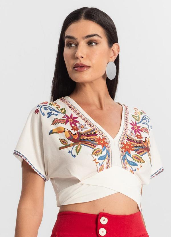 Select - Blusa Feminina Manga Curta Bege 2