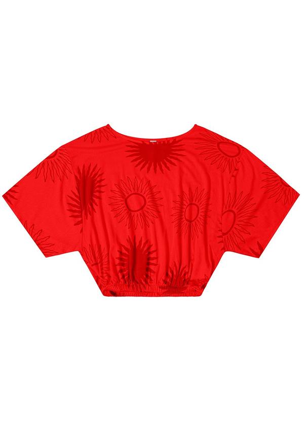 Rovitex - Blusa Feminina Manga Curta Laranja 2