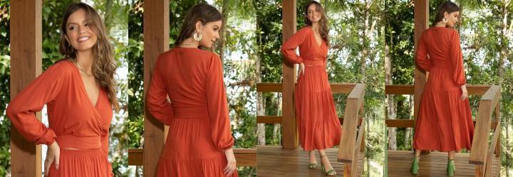 Blusa Ferrugem em Viscose Plana