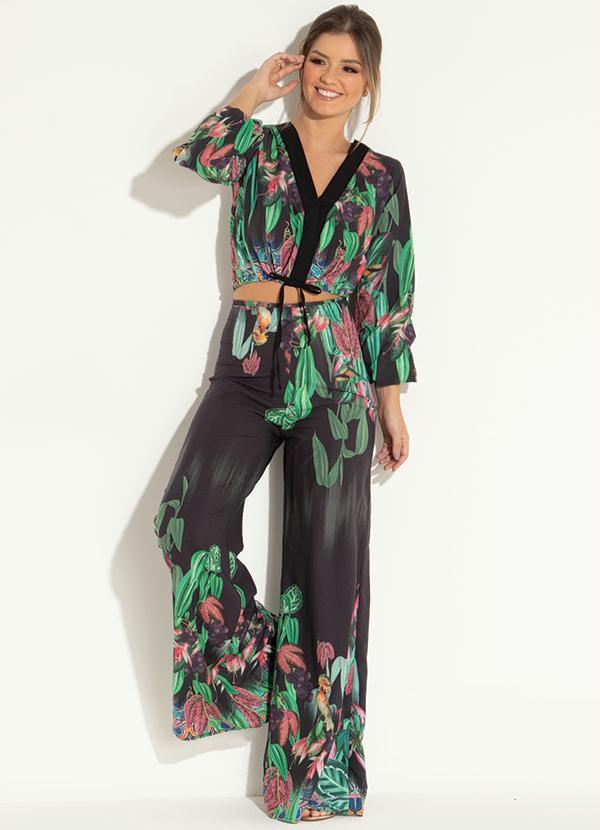 Quintess - Blusa Floral com Elástico nas Mangas 3