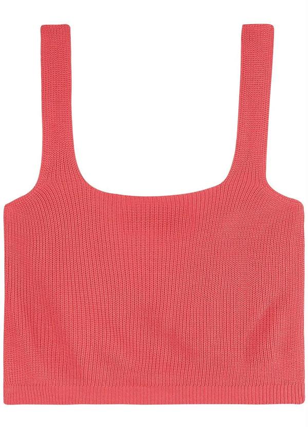 Enfim - Blusa Laranja Cropped Tricô Feminino