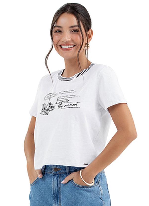 Rezzato - Blusa Live In The Moment Adulto Feminino Branco