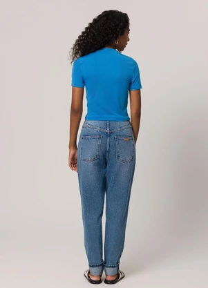 Sofie - Blusa Manga Curta em Microfibra Azul - SOFIE