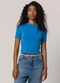 Sofie - Blusa Manga Curta em Microfibra Verde - variação: Azul