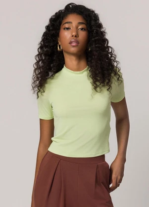 Sofie - Blusa Manga Curta em Microfibra Verde - SOFIE