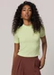 Sofie - Blusa Manga Curta em Microfibra Verde - variação: Verde