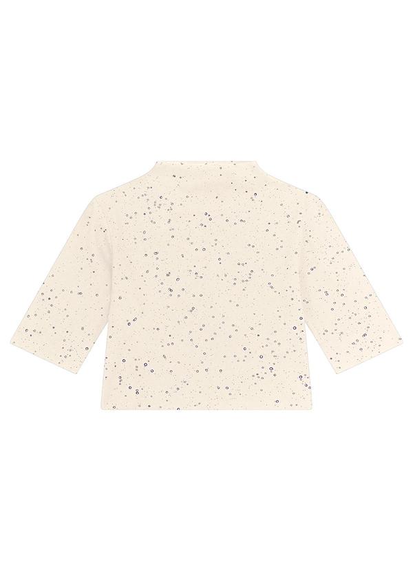 Minty - Blusa Manga Curta em Ribana Bege 1