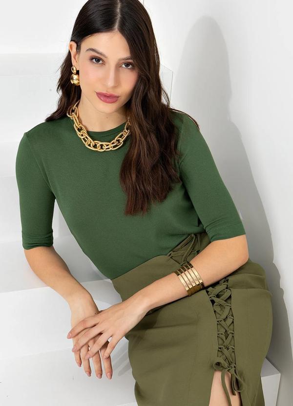You Premium - Blusa Mc em Viscose Verde 8
