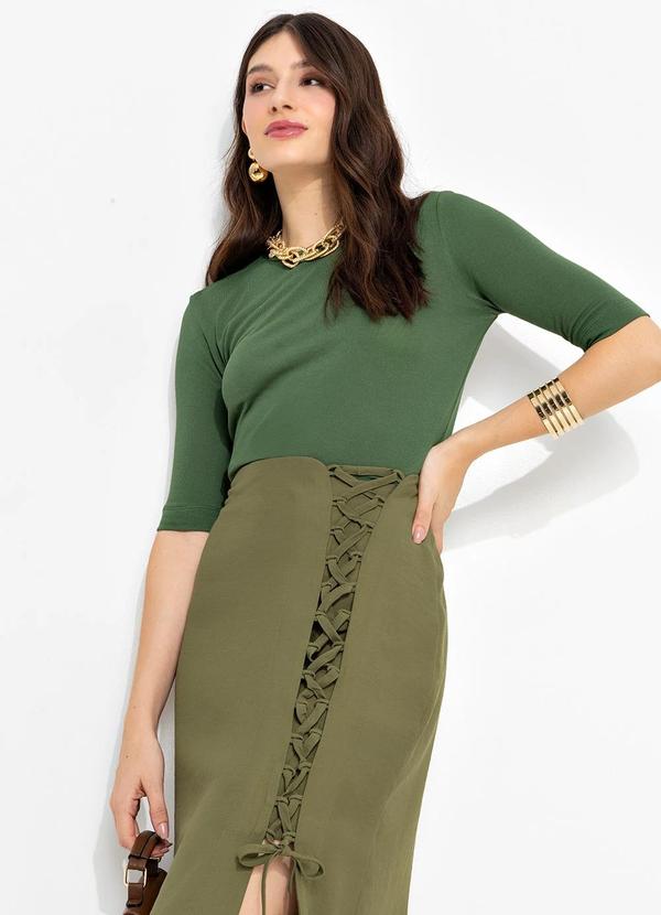 You Premium - Blusa Mc em Viscose Verde 9