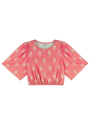 Outlet - Blusa Playful Summer Adulto Feminino Rosa  - OUTLET