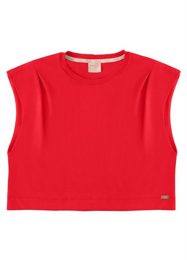 Angel - Blusa Pregas Malhão Vermelho