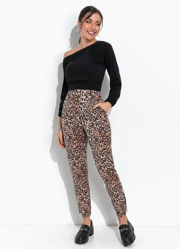 Moda Pop - Blusa Preta com um Ombro Só 3