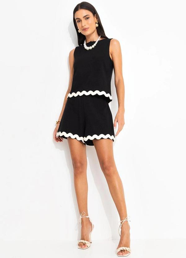 Quintess - Blusa Preta em Malha Cotton. 3