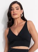 Blusa Preto em Malha Crepe