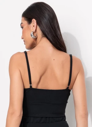 Quintess - Blusa Preto em Malha Crepe - QUINTESS