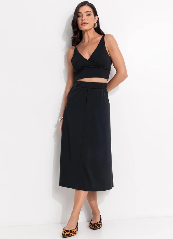 Quintess - Blusa Preto em Malha Crepe 3