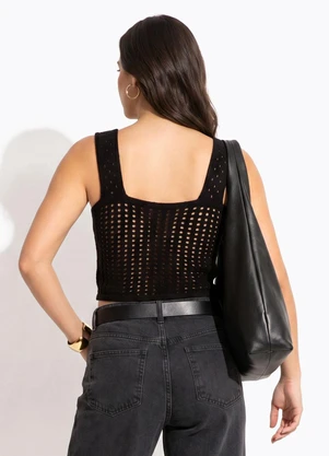 Quintess - Blusa Preto em Tricô - QUINTESS