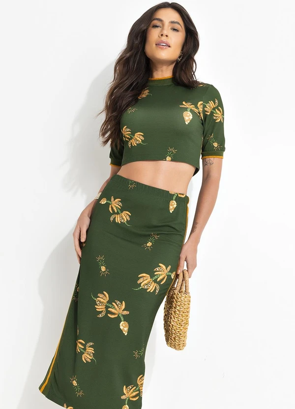 Farm - Blusa Retilínea Brilho de Banana Verde 6