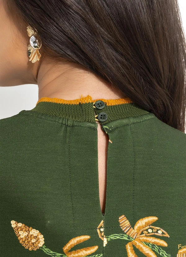 Farm - Blusa Retilínea Brilho de Banana Verde 9