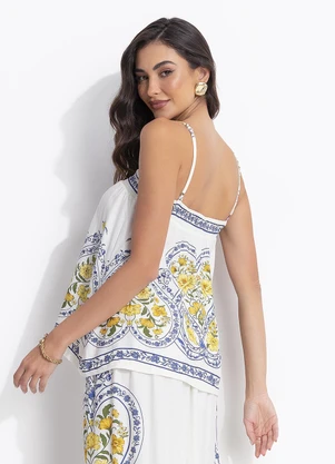Farm - Blusa Romance Boho Off White - FARM
